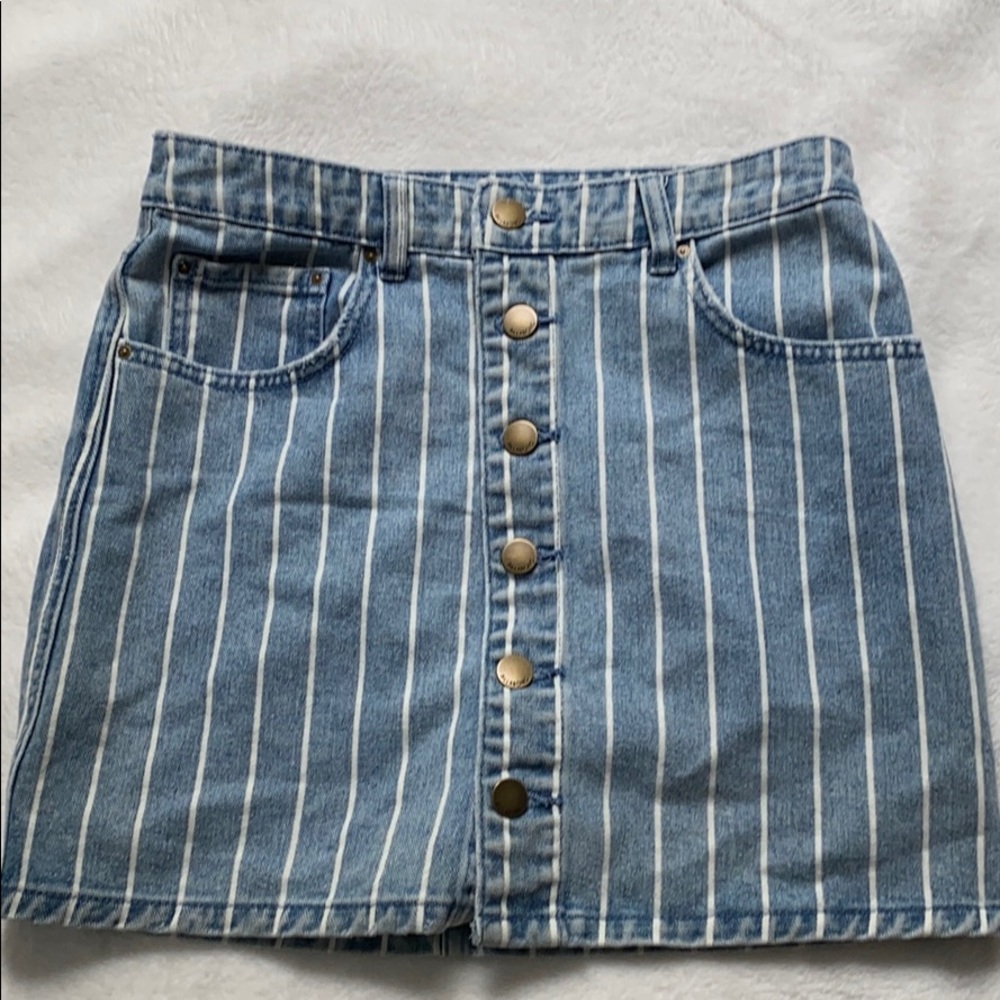 BillaBong Denim Striped Skirt